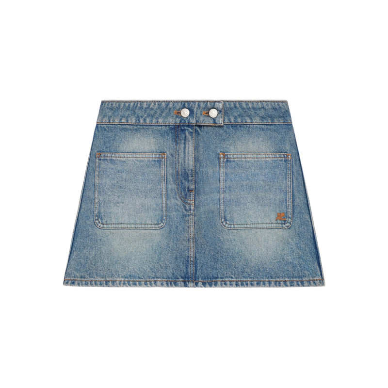 Courrèges Signature Denim Mini Skirt