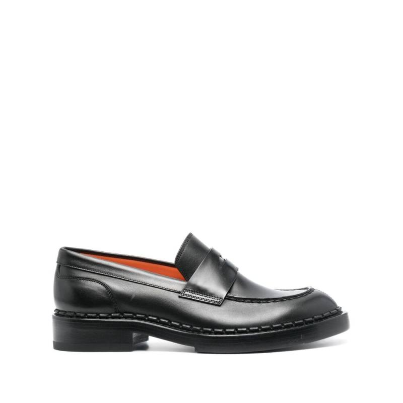 Santoni Alfie Round-toe Loafers