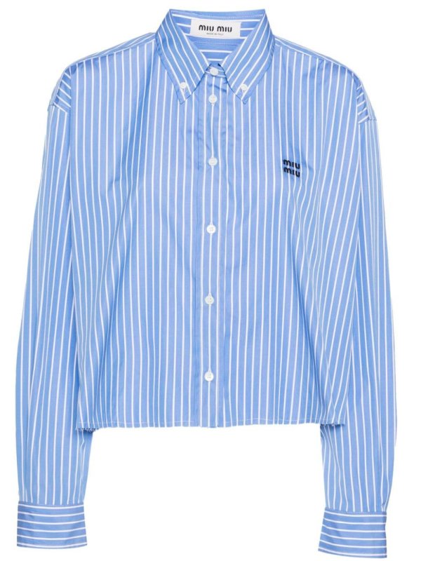 logo-embroidered shirt
