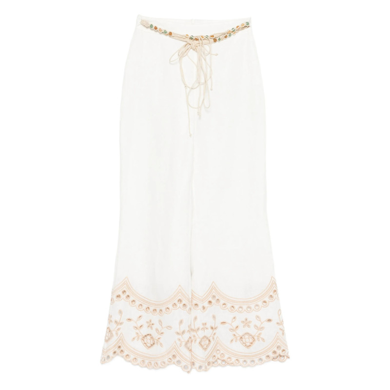 Zimmermann Wanderlust Beaded Embroidered Trousers