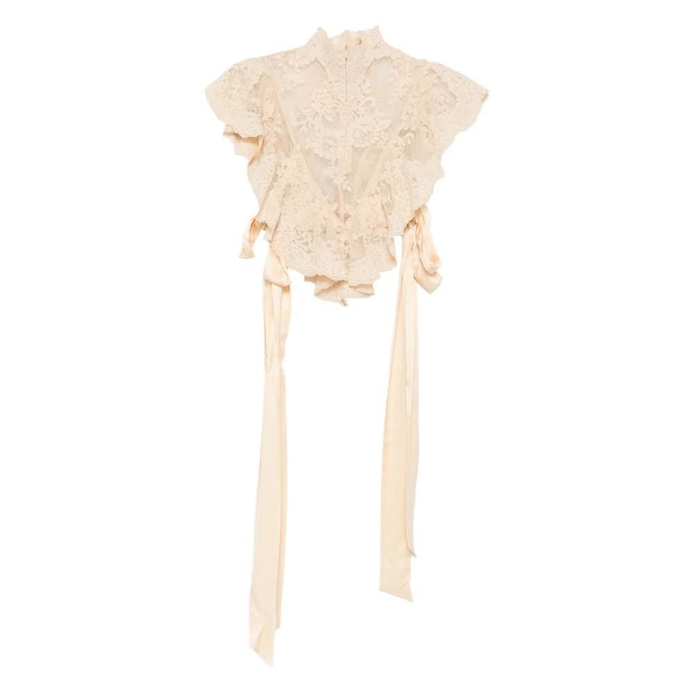 Zimmermann Hypnotic Lace Ruffled Top