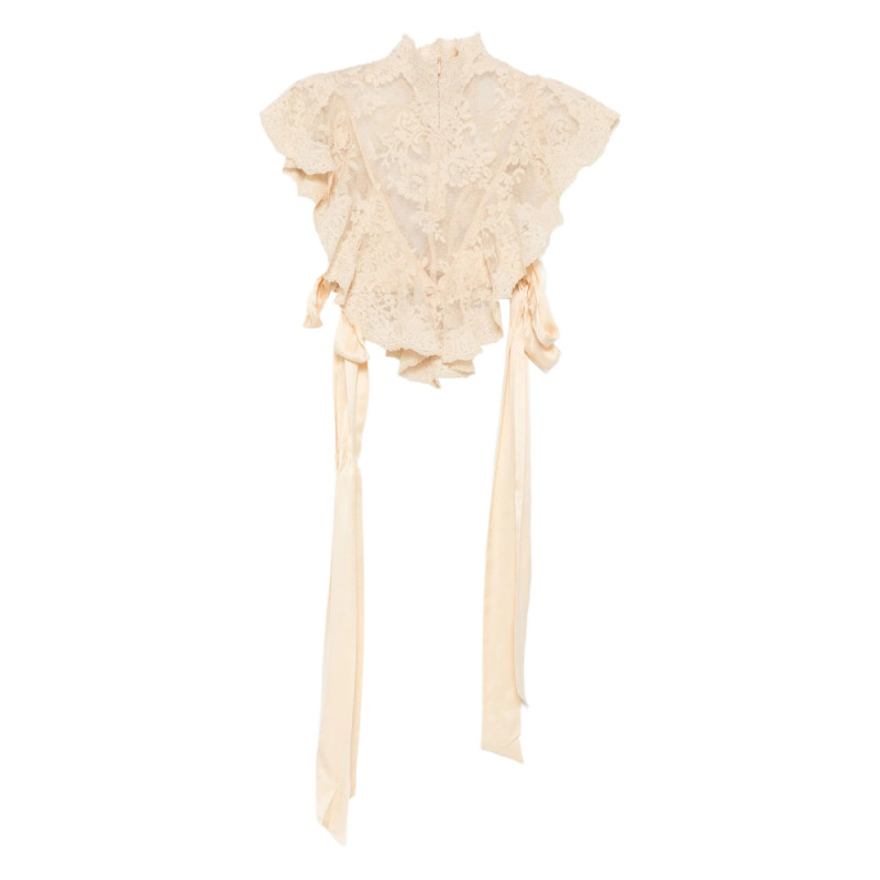Zimmermann Hypnotic Lace Ruffled Top