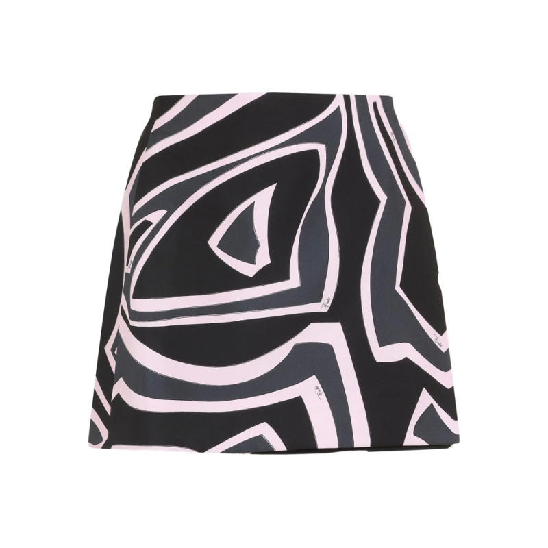 Pucci Abstract-print Silk Skirt