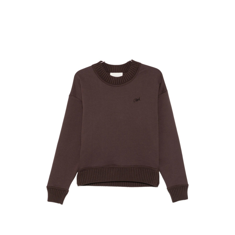 Closed Ribbed-trim Logo-embroidered Sweatshirt
