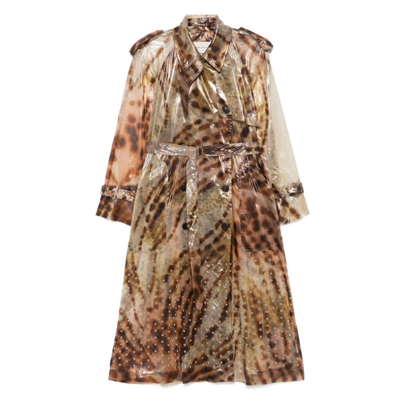 Dries Van Noten Leopard-print Trench Coat