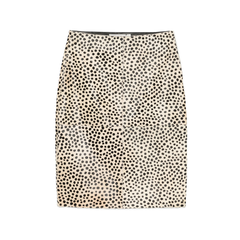 Rohe Cheetah Pony Hair Midi Skirt