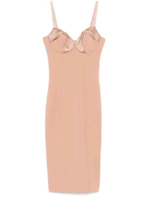 bow-embellishment midi dress