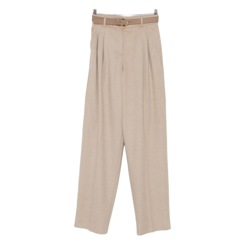 Max Mara Studio Pleated Belted Trousers