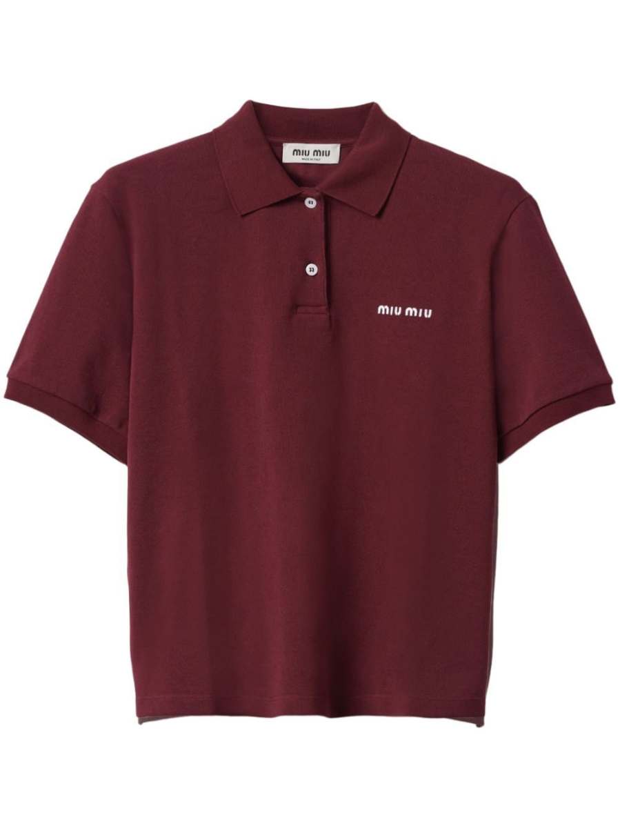 logo-embroidered cotton polo shirt