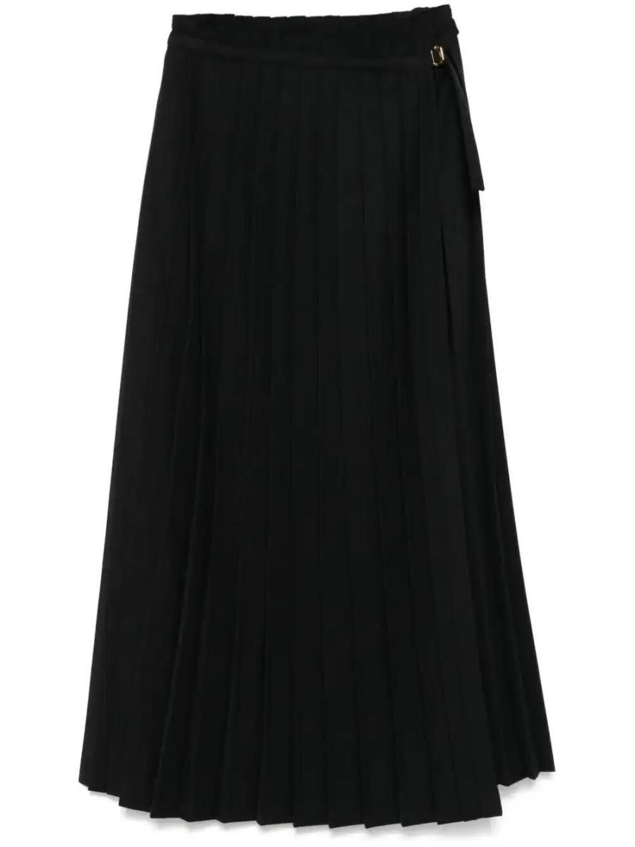 pleated maxi skirt