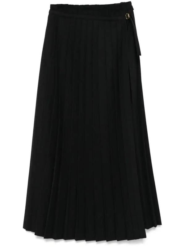 pleated maxi skirt