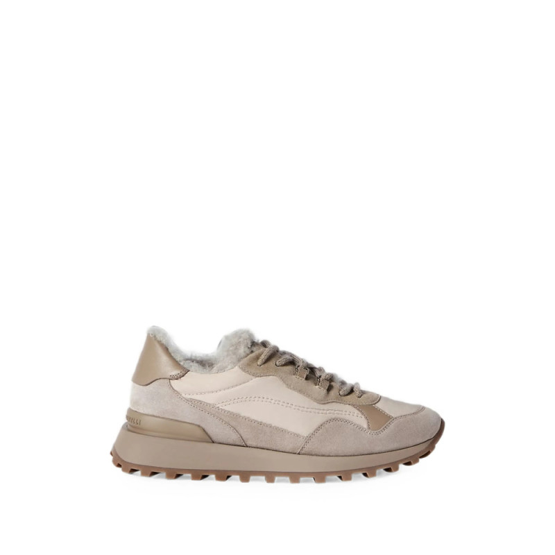 Brunello Cucinelli Shearling-lined Monili Sneakers