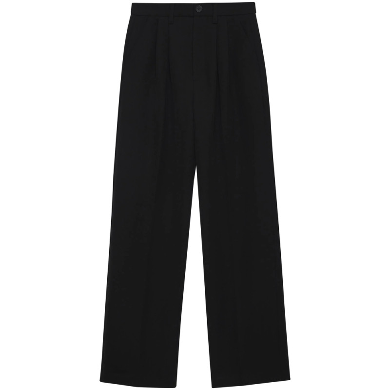Anine Bing Carrie Wide-leg Wool Trousers