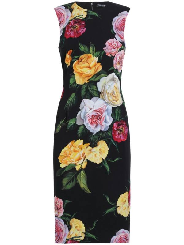 floral-print midi dress