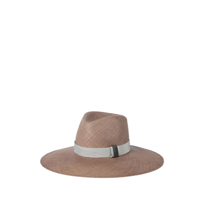 Brunello Cucinelli Leather-band Straw Fedora