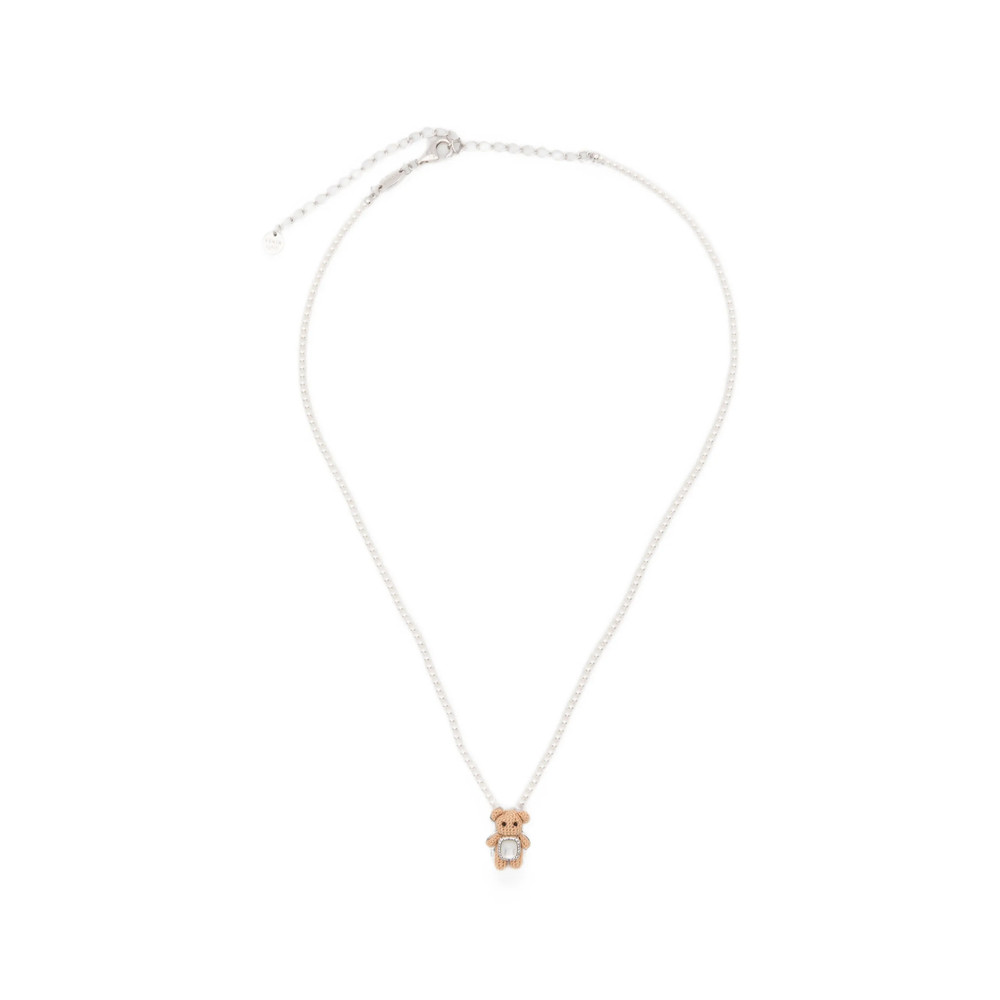 Yvmin Bear-pendant Mother-of-pearl Necklace