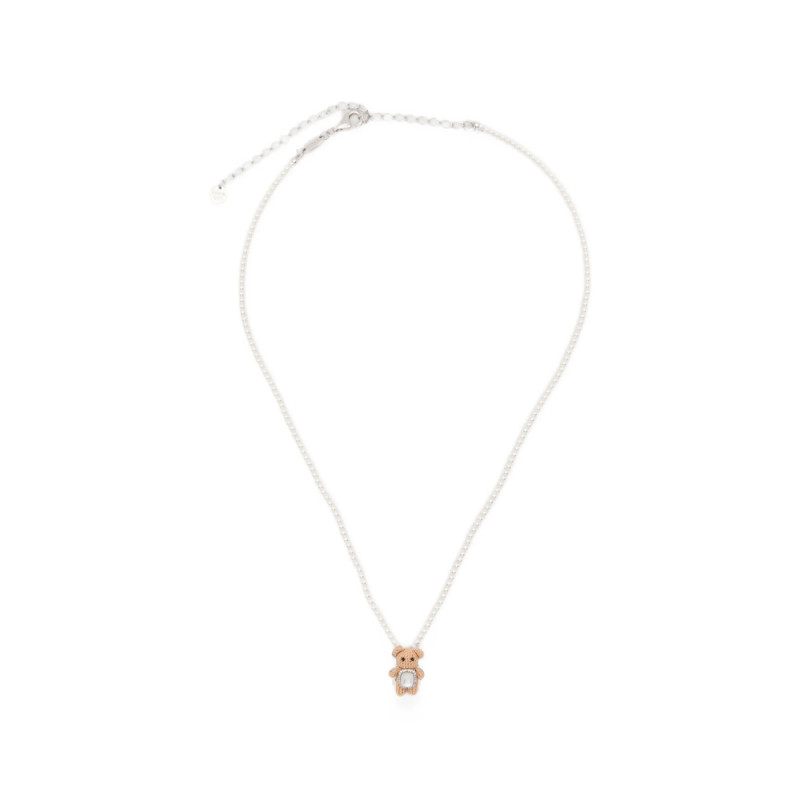 Yvmin Bear-pendant Mother-of-pearl Necklace