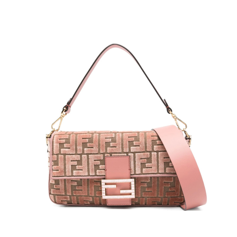 Fendi Medium Baguette FF-pattern Shoulder Bag