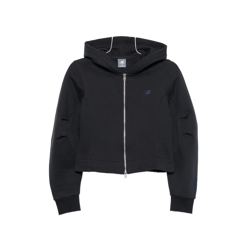 New Balance Logo-embroidered Zip-up Hoodie