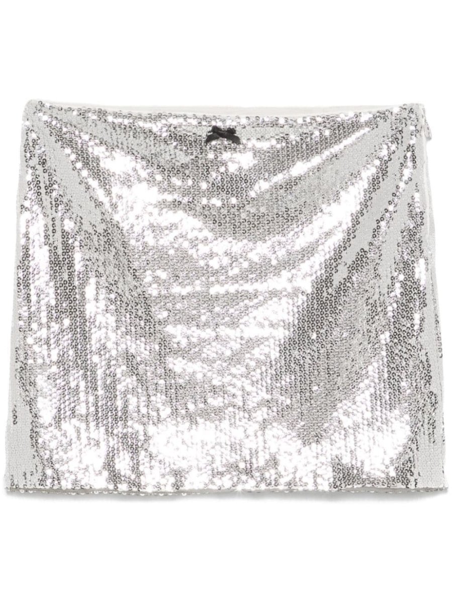 sequinned mini skirt