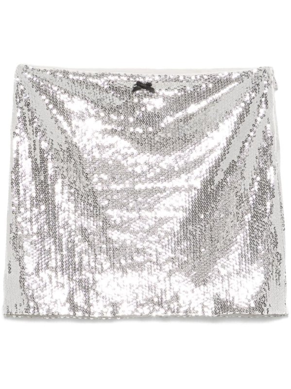 sequinned mini skirt