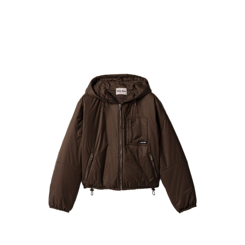 Miu Miu Cropped Ripstop Down Jacket