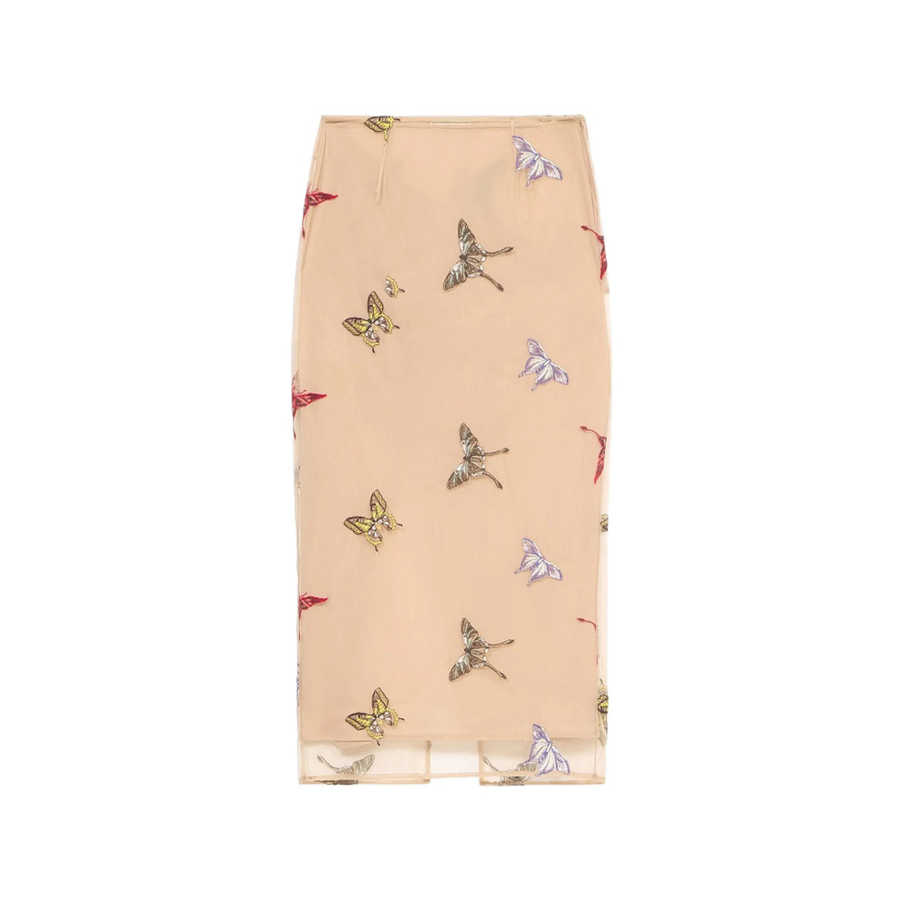 Blumarine Butterfly-applique Midi Skirt