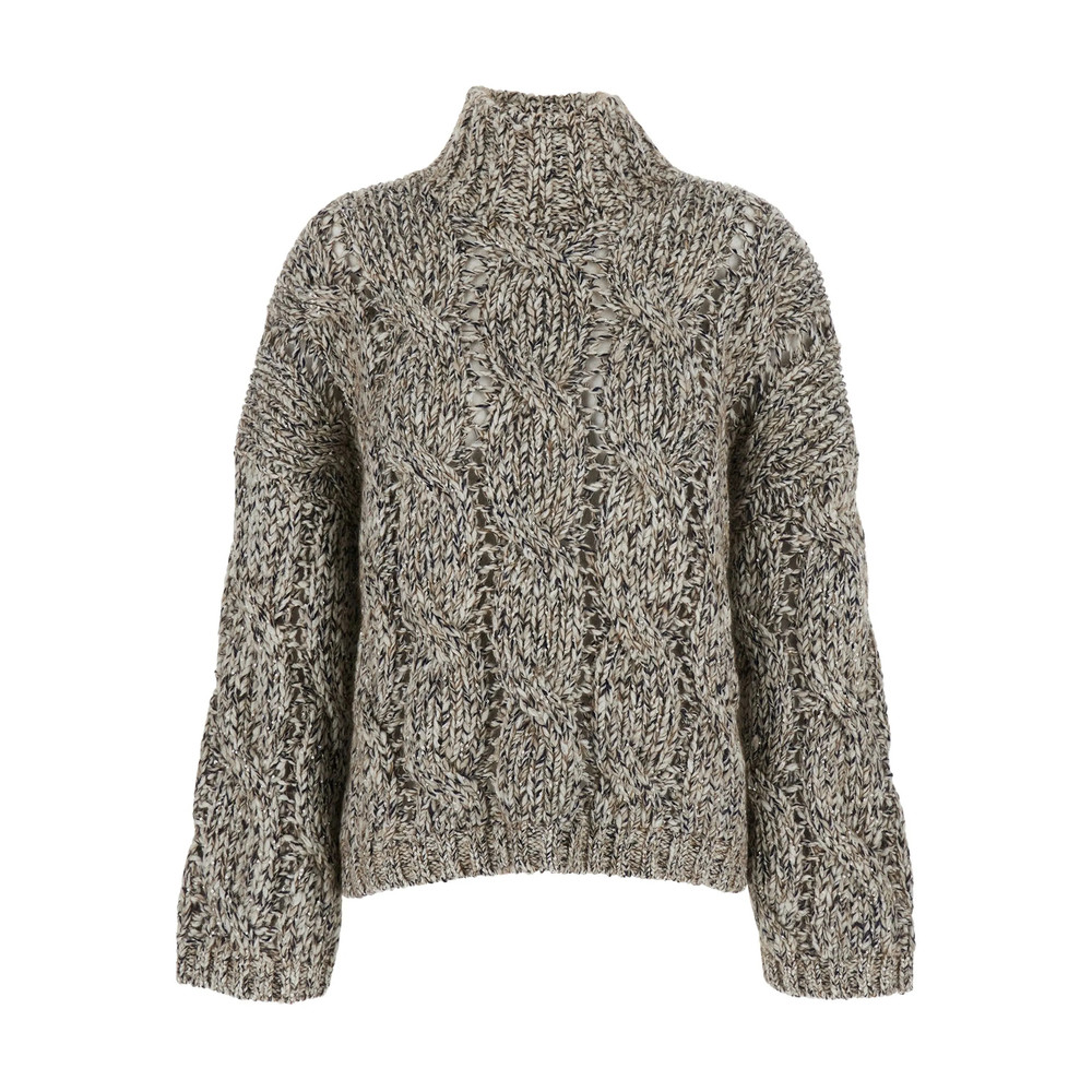 Brunello Cucinelli Cable-knit High-neck Sweater