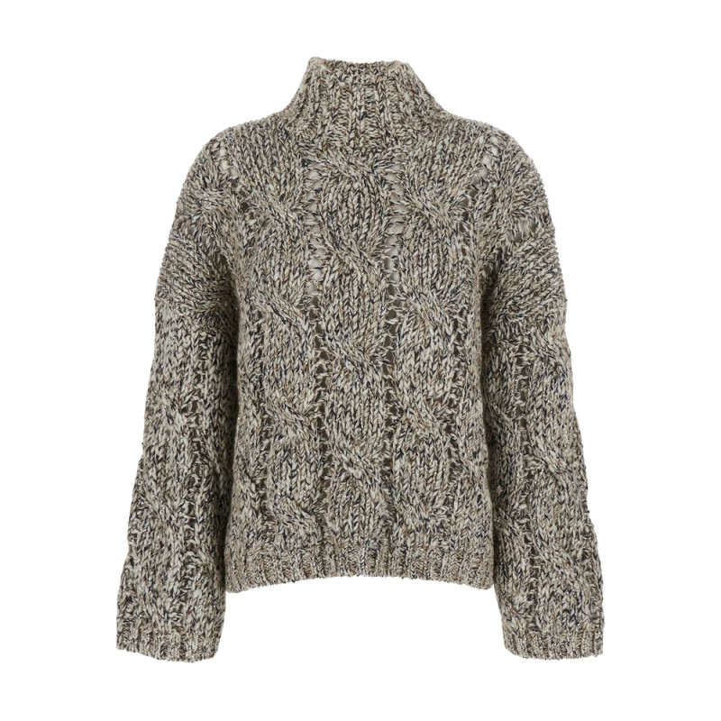 Brunello Cucinelli Cable-knit High-neck Sweater