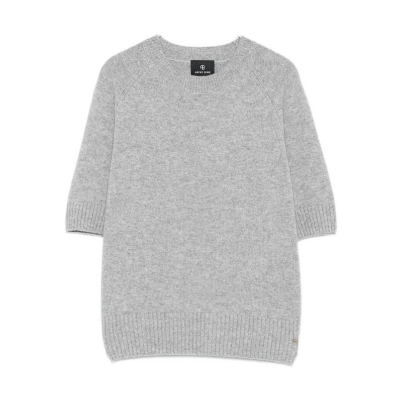 Anine Bing Short-sleeve Cashmere Sweater