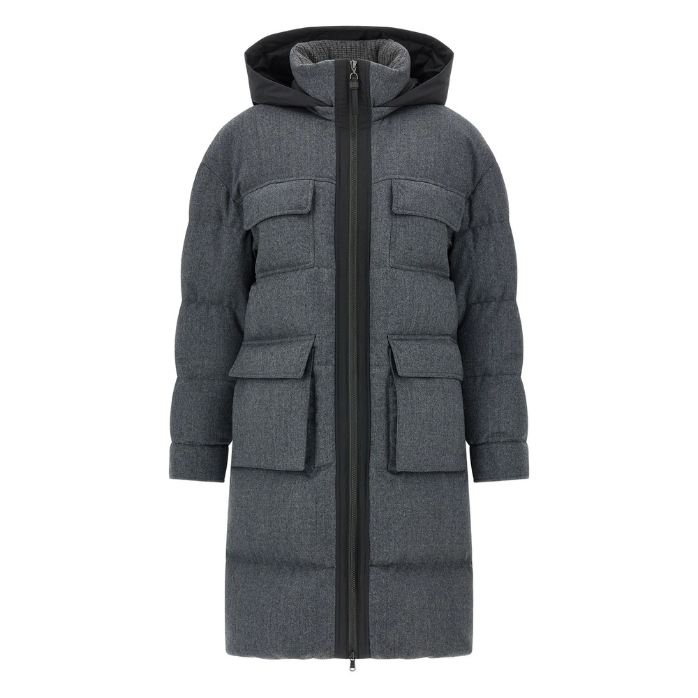 Brunello Cucinelli Wool Down Quilted Coat