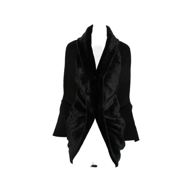 Junya Watanabe Faux-fur Shawl-collar Jacket