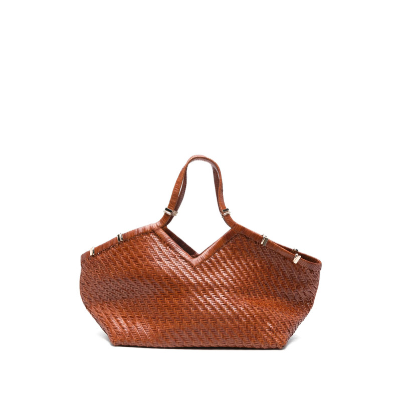 Benedetta Bruzziches Woven Top Handle Tote Bag