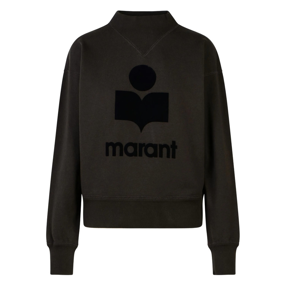 Marant Étoile Flocked-logo Crew-neck Sweatshirt