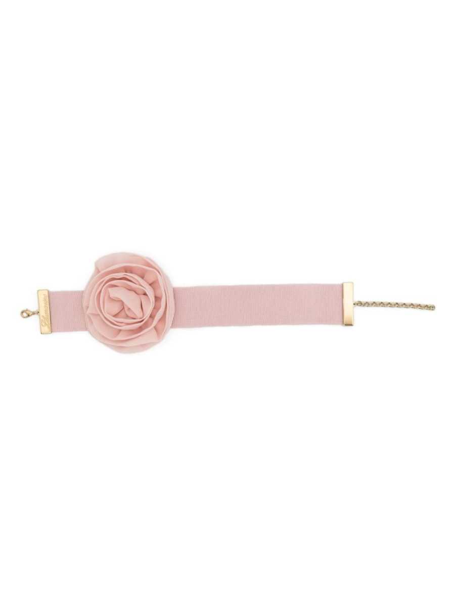 rose-brooch choker necklace
