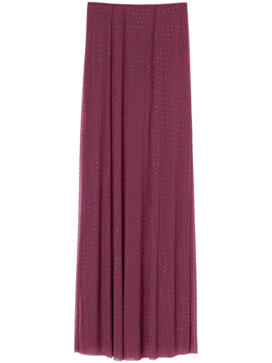 rhinestone-embellished tulle skirt