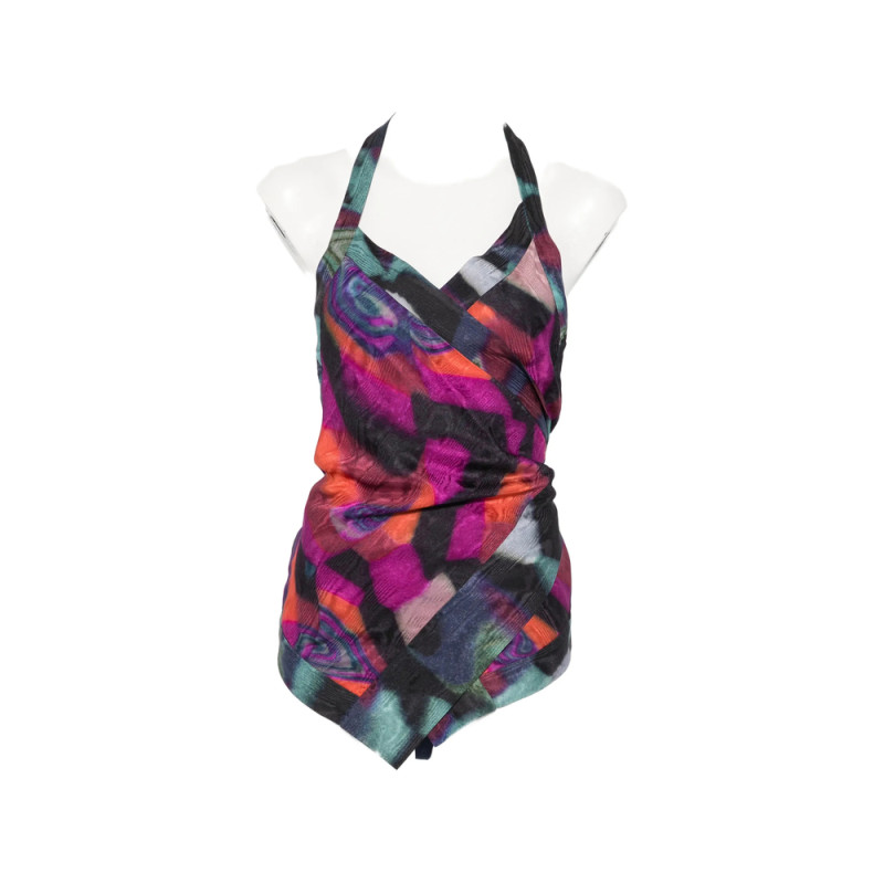 Dries Van Noten Abstract-print Halterneck Top