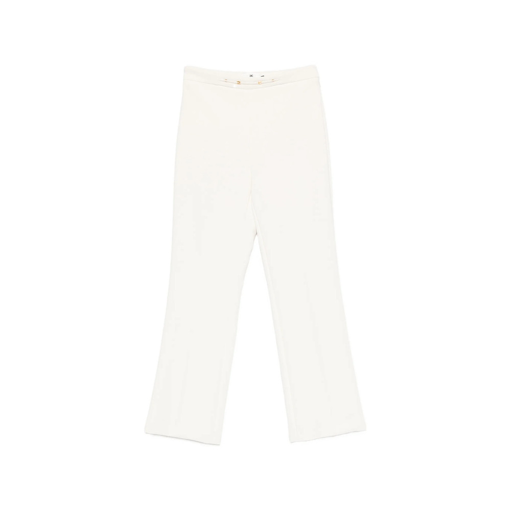 Elisabetta Franchi Cropped Logo-plaque Trousers