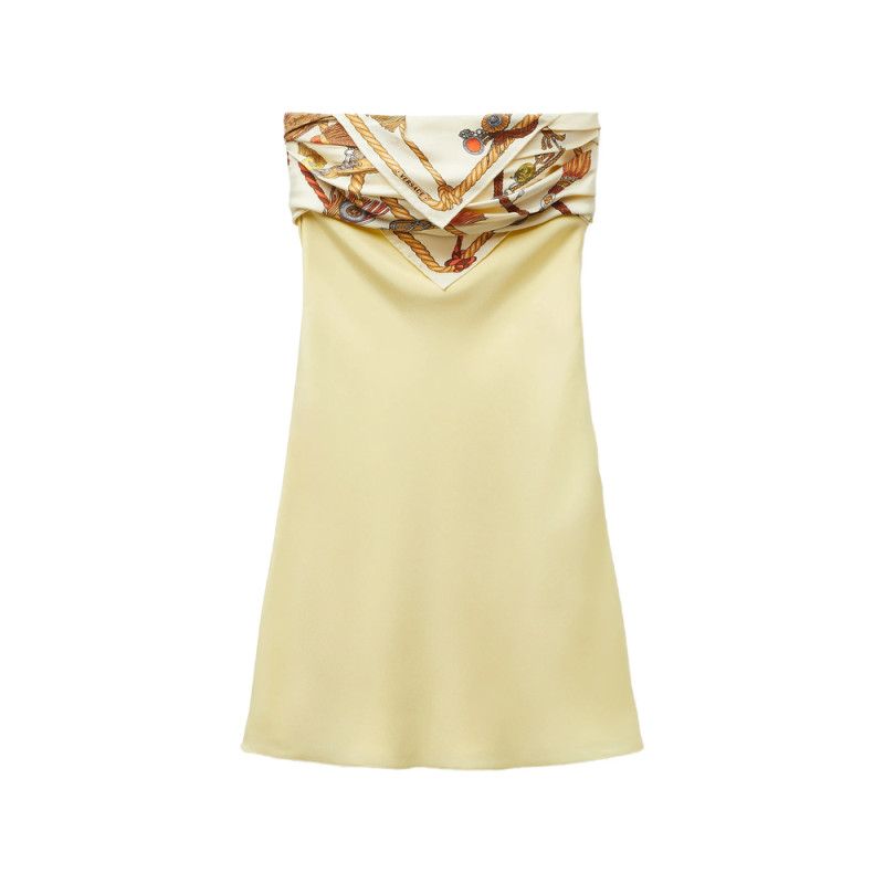 Versace Silk-twill Scarf-overlay Mini Dress