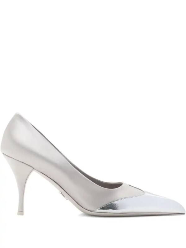 metallic-toecap pumps