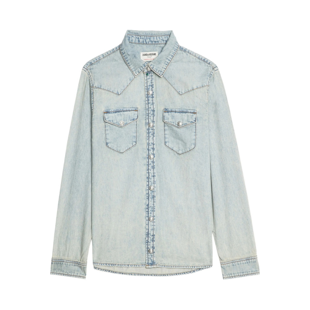 Zadig & Voltaire Saby Stud-embellished Denim Shirt