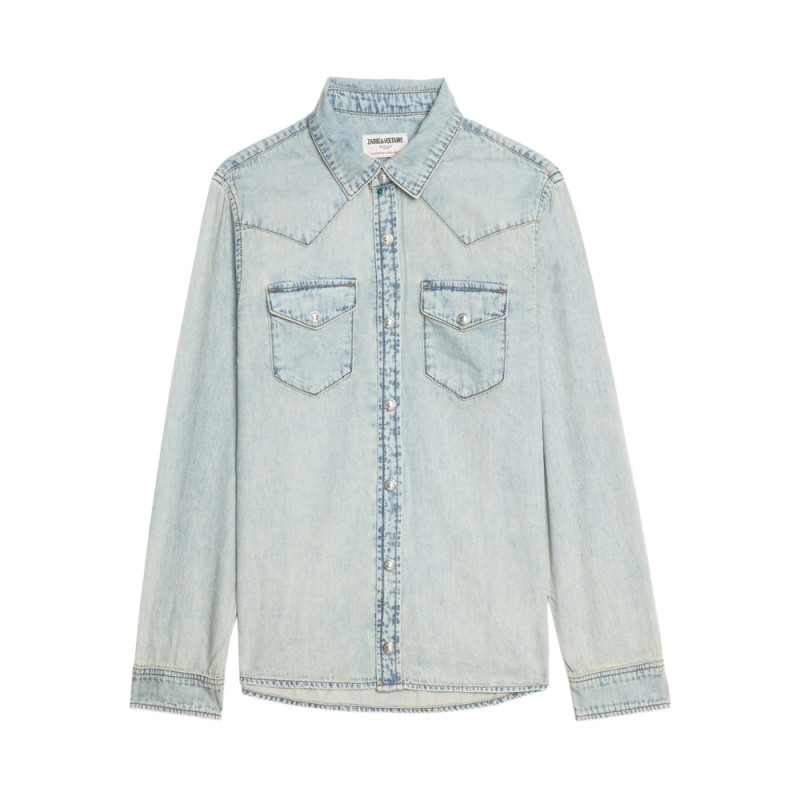 Zadig & Voltaire Saby Stud-embellished Denim Shirt