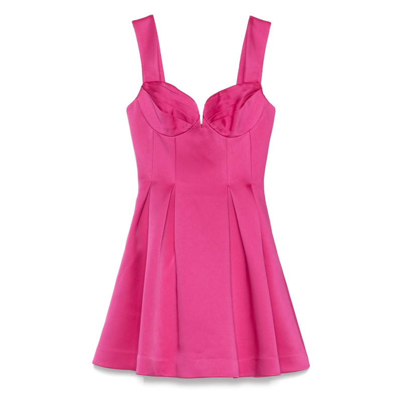 Rebecca Vallance Sweetheart-neck Pleated Mini Dress