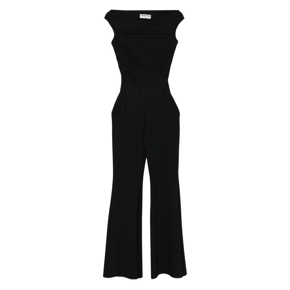 Chiara Boni Rebecca Off-shoulder Flared Jumpsuit