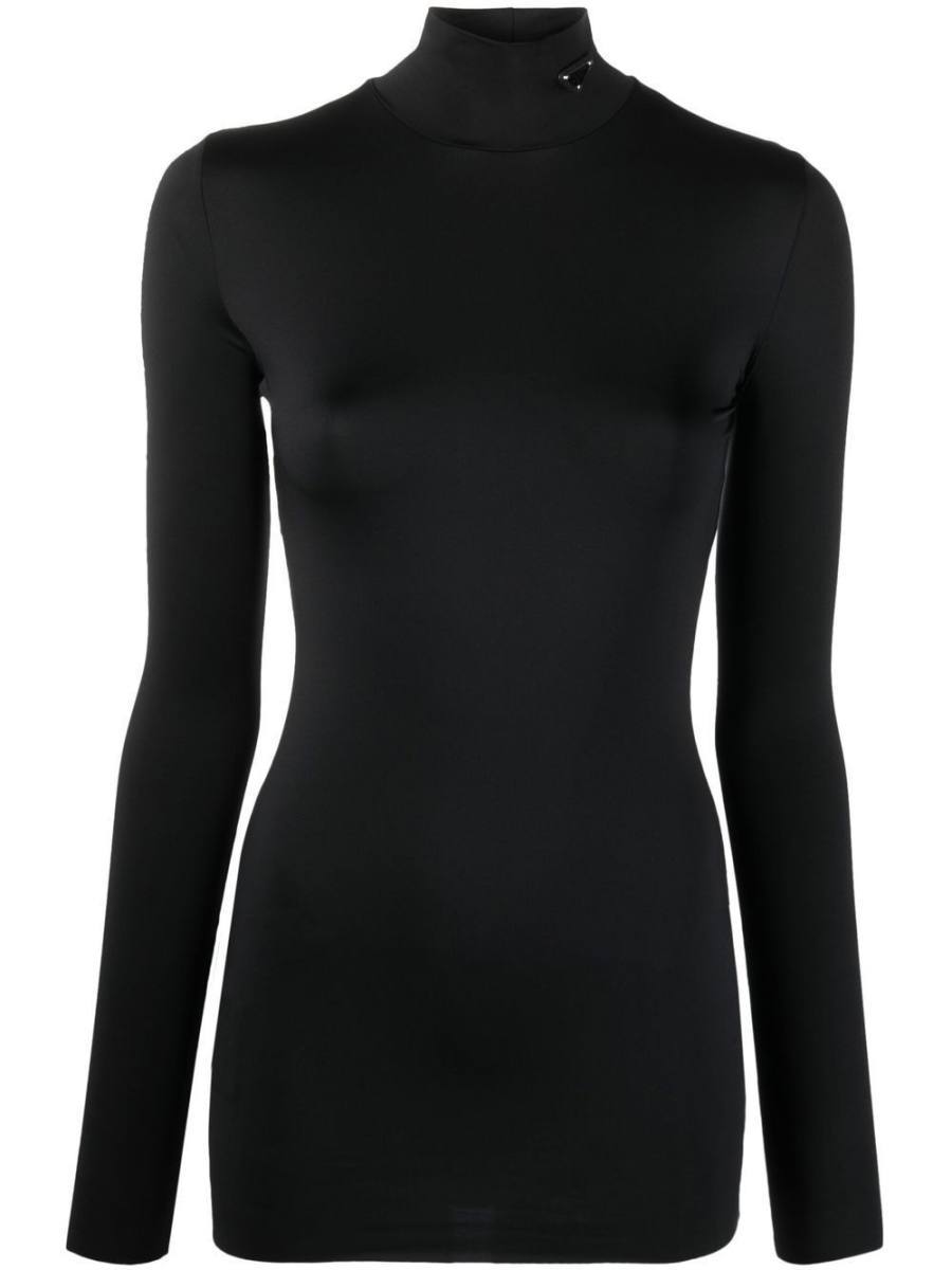 triangle-logo roll-neck top