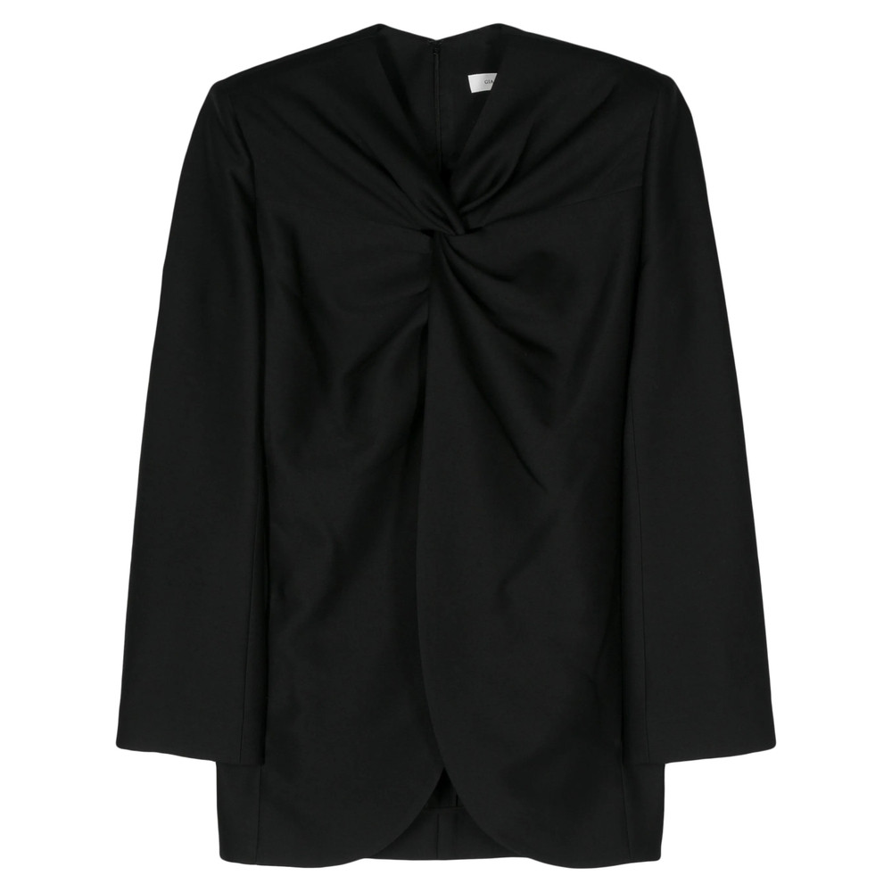 Gia Studios Knot-detail Twill Blouse