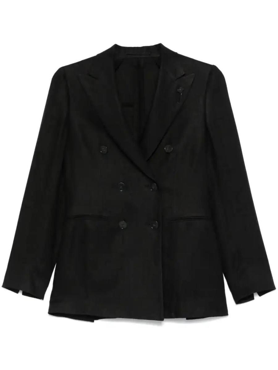brooch-detail blazer