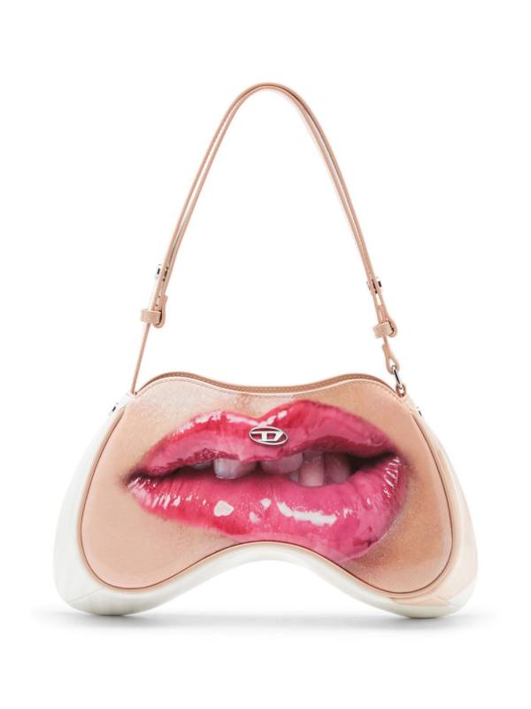 Play lips-motif shoulder bag
