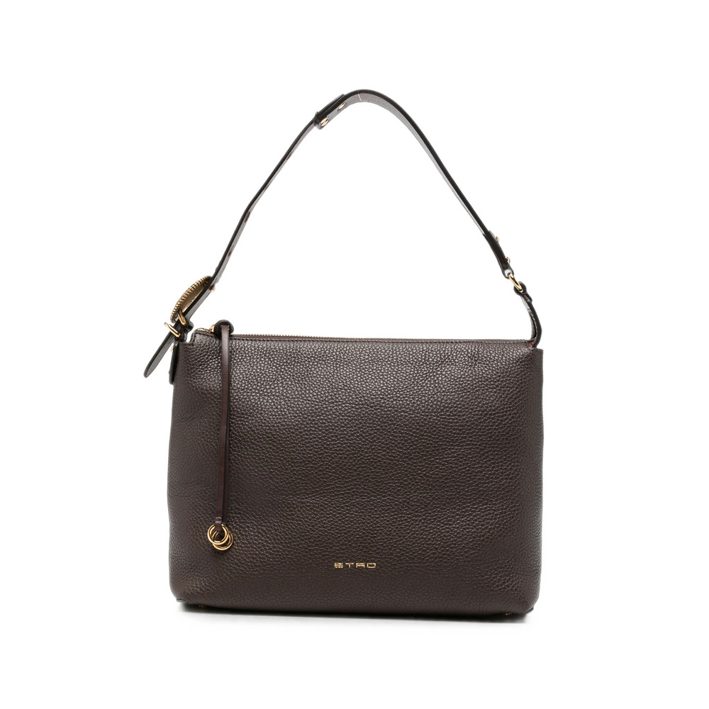 Etro Pebbled Leather Shoulder Bag