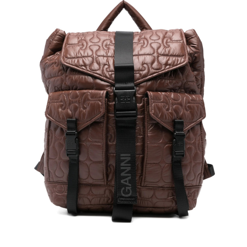 Ganni Quilted Backpack